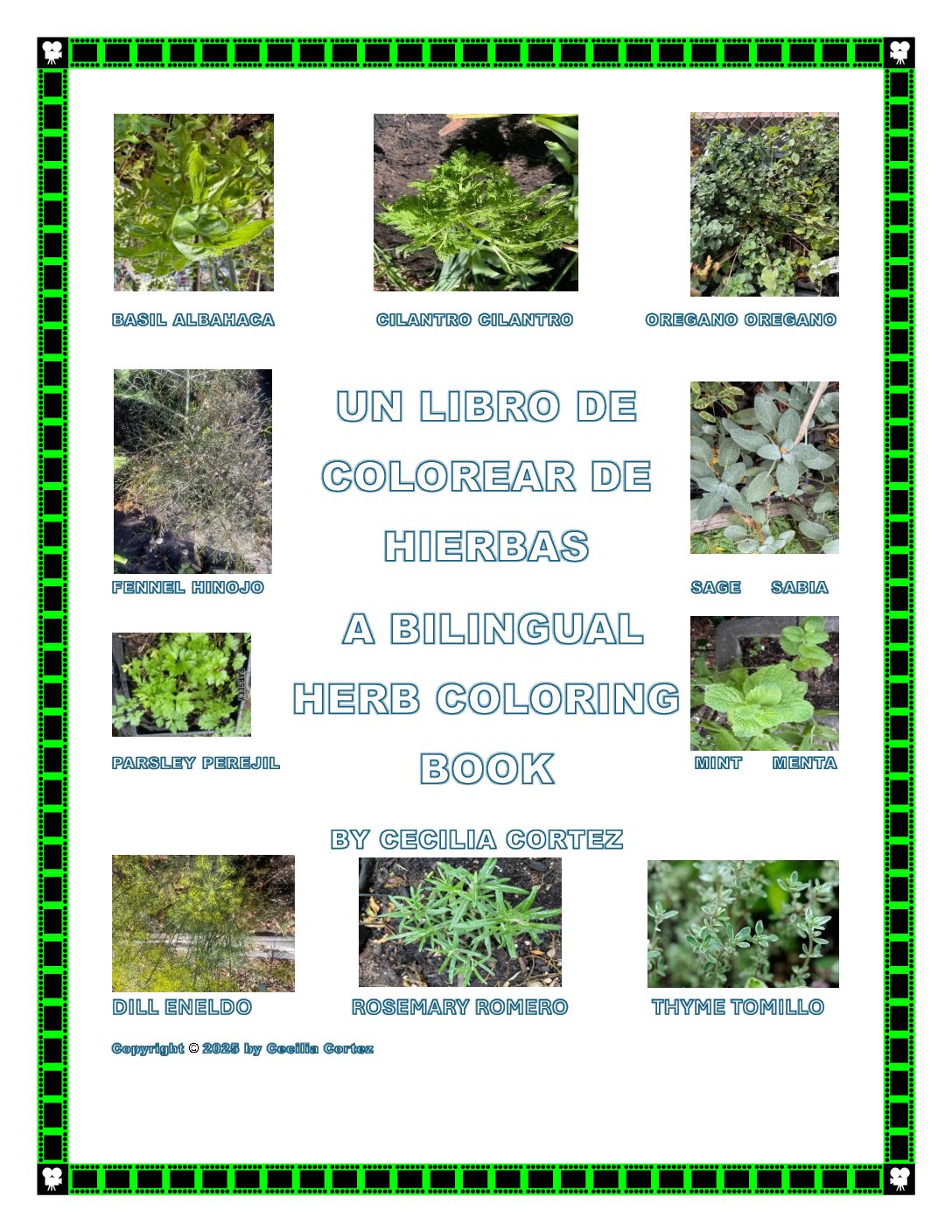 A Bilingual Herb Coloring Book